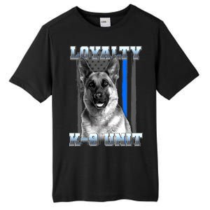 Loyalty K-9 Unit German Shepard Thin Blue Line Flag Tall Fusion ChromaSoft Performance T-Shirt