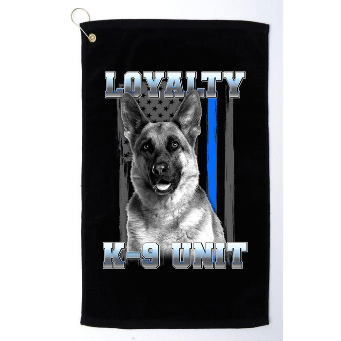 Loyalty K-9 Unit German Shepard Thin Blue Line Flag Golf Towel