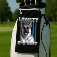 Loyalty K-9 Unit German Shepard Thin Blue Line Flag Golf Towel
