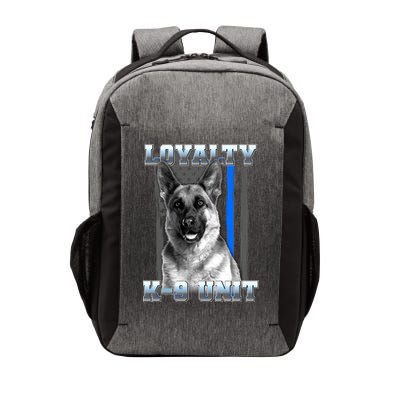 Loyalty K-9 Unit German Shepard Thin Blue Line Flag Vector Backpack