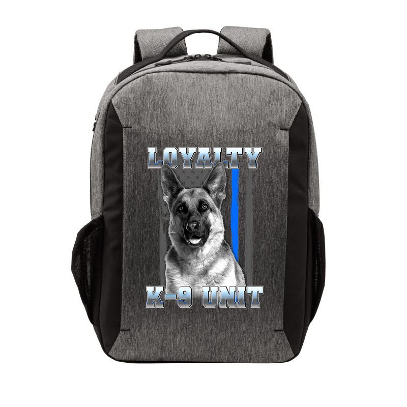 Loyalty K-9 Unit German Shepard Thin Blue Line Flag Vector Backpack