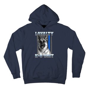 Loyalty K-9 Unit German Shepard Thin Blue Line Flag Hoodie