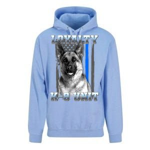 Loyalty K-9 Unit German Shepard Thin Blue Line Flag Unisex Surf Hoodie