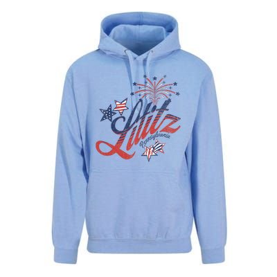 Lititz Pennsylvania 4th Of July Unisex Surf Hoodie