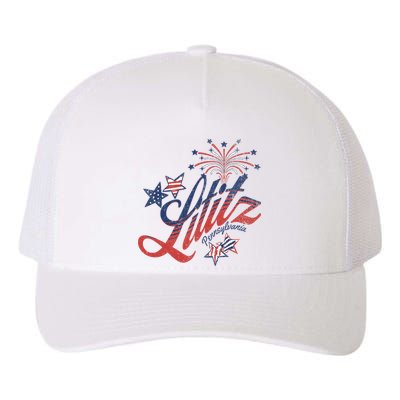 Lititz Pennsylvania 4th Of July Yupoong Adult 5-Panel Trucker Hat