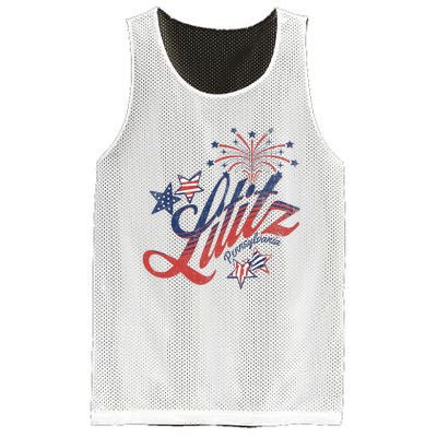 Lititz Pennsylvania 4th Of July Mesh Reversible Basketball Jersey Tank