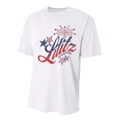 Lititz Pennsylvania 4th Of July Performance Sprint T-Shirt