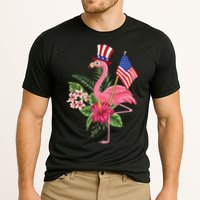 lamerica Patriotic 4th of July Flamingo American Cooling Performance Crew T-Shirt