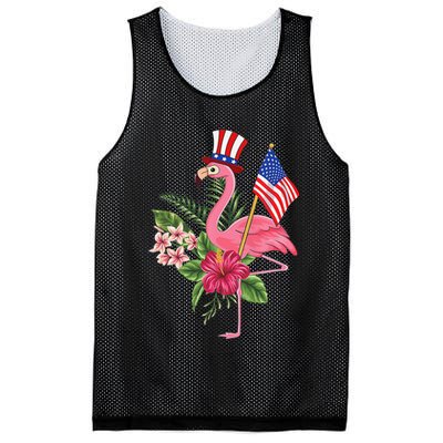 lamerica Patriotic 4th of July Flamingo American Mesh Reversible Basketball Jersey Tank