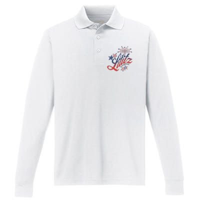 Lititz Pennsylvania 4th of July Performance Long Sleeve Polo