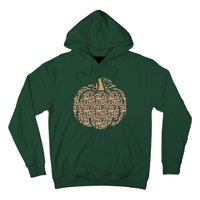 Leopard Pumpkin Art Halloween Party Autumn Holiday Seasonal Hoodie