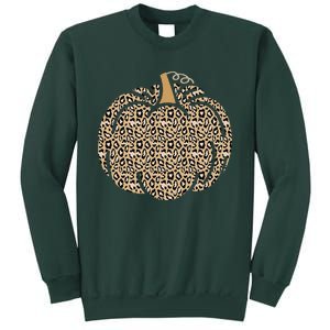 Leopard Pumpkin Art Halloween Party Autumn Holiday Seasonal Sweatshirt