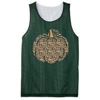 Leopard Pumpkin Art Halloween Party Autumn Holiday Seasonal Mesh Reversible Basketball Jersey Tank