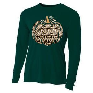 Leopard Pumpkin Art Halloween Party Autumn Holiday Seasonal Cooling Performance Long Sleeve Crew