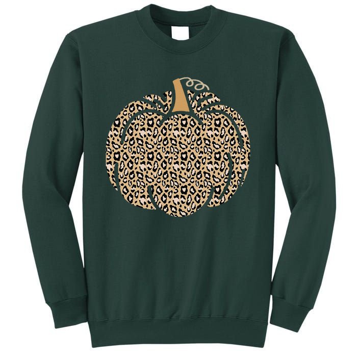 Leopard Pumpkin Art Halloween Party Autumn Holiday Seasonal Tall Sweatshirt