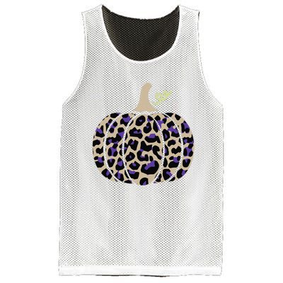 Leopard Pumpkin Art Halloween Party Autumn Holiday Seasonal Mesh Reversible Basketball Jersey Tank