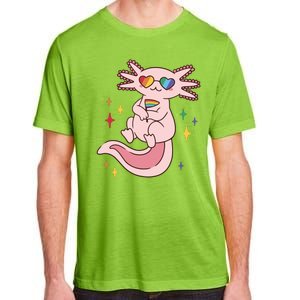 LGBTQ Pride Axolotl Rainbow Flag Adult ChromaSoft Performance T-Shirt