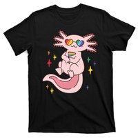 LGBTQ Pride Axolotl Rainbow Flag T-Shirt