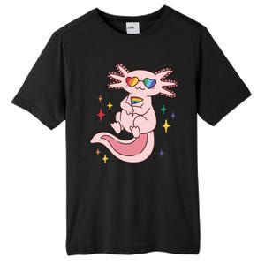 LGBTQ Pride Axolotl Rainbow Flag Tall Fusion ChromaSoft Performance T-Shirt