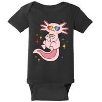 LGBTQ Pride Axolotl Rainbow Flag Baby Bodysuit