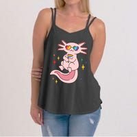 LGBTQ Pride Axolotl Rainbow Flag Women's Strappy Tank