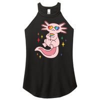 LGBTQ Pride Axolotl Rainbow Flag Women's Perfect Tri Rocker Tank