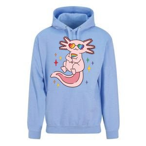 LGBTQ Pride Axolotl Rainbow Flag Unisex Surf Hoodie