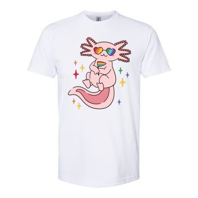 LGBTQ Pride Axolotl Rainbow Flag Softstyle® CVC T-Shirt