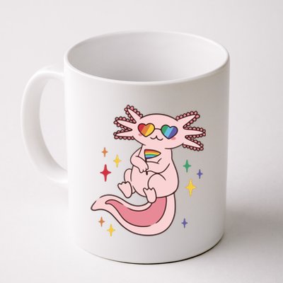 LGBTQ Pride Axolotl Rainbow Flag Coffee Mug