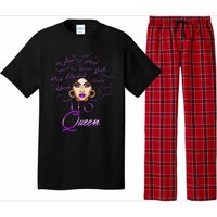 Leo Purple Afro Queen Black Zodiac Birthday Pajama Set