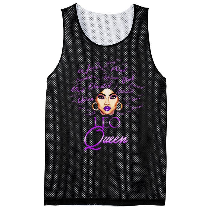 Leo Purple Afro Queen Black Zodiac Birthday Mesh Reversible Basketball Jersey Tank