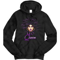 Leo Purple Afro Queen Black Zodiac Birthday Tie Dye Hoodie