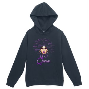 Leo Purple Afro Queen Black Zodiac Birthday Urban Pullover Hoodie