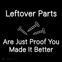 Leftover Parts Are Just Proof You Make It Better Funny Sustainable Knit Beanie