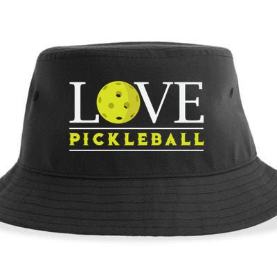 Love Pickleball Apparel Pickleball Player Funny Gift Sustainable Bucket Hat