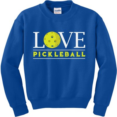 Love Pickleball Apparel Pickleball Player Funny Gift Kids Sweatshirt