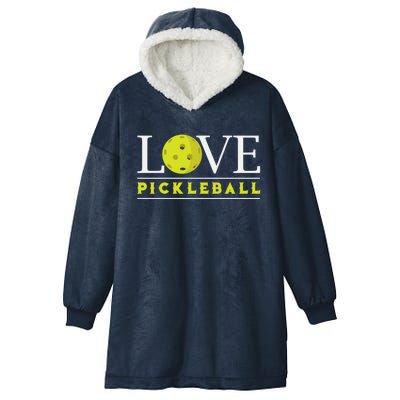 Love Pickleball Apparel Pickleball Player Funny Gift Hooded Wearable Blanket