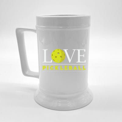 Love Pickleball Apparel Pickleball Player Funny Gift Beer Stein