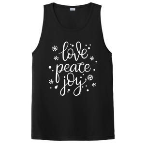 Love Peace And Joy Pretty Holiday Christmas PosiCharge Competitor Tank