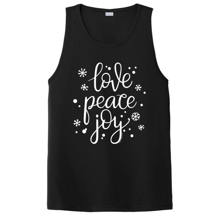 Love Peace And Joy Pretty Holiday Christmas PosiCharge Competitor Tank