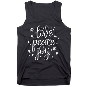 Love Peace And Joy Pretty Holiday Christmas Tank Top