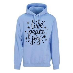 Love Peace And Joy Pretty Holiday Christmas Unisex Surf Hoodie