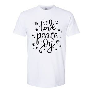 Love Peace And Joy Pretty Holiday Christmas Softstyle CVC T-Shirt