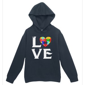 Love Puzzles Autism Awareness Heart Puzzle Tee Urban Pullover Hoodie