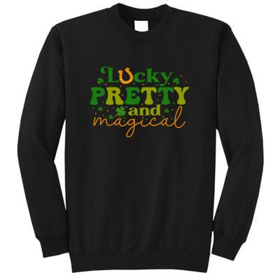 Lucky Pretty And Magical Retro St Patrick Day Sweatshirt