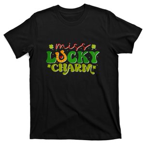 Miss lucky charm Retro St Patrick Day T-Shirt