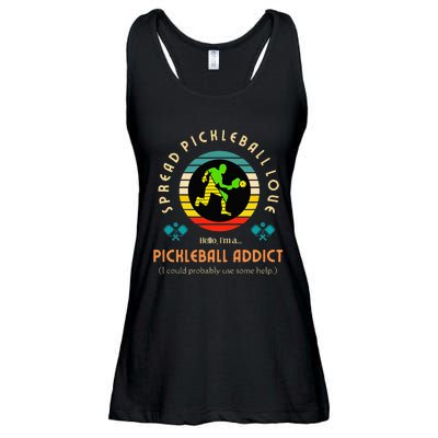 Love Pickleball Addict Spread Pickleball Love Ladies Essential Flowy Tank