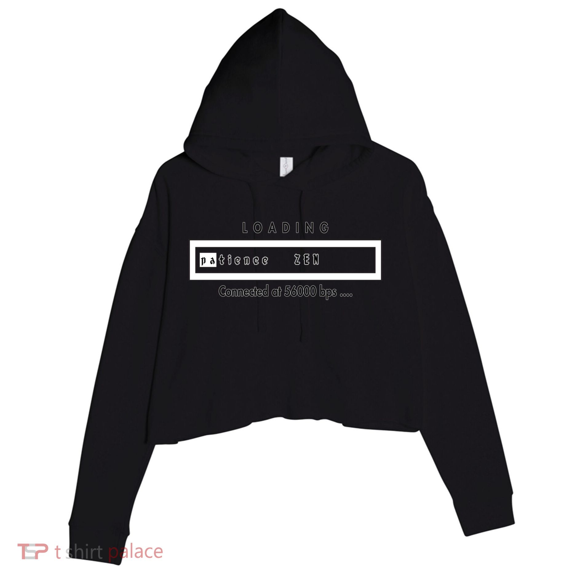 Loading Patience And Zen At 56k Meaningful Gift Crop Fleece Hoodie