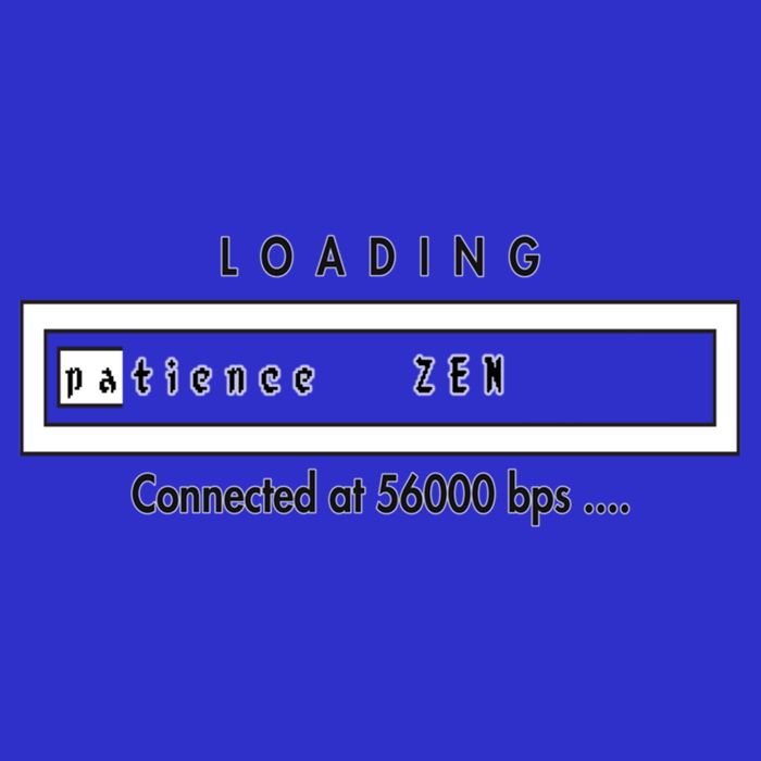 Loading Patience And Zen At 56k Meaningful Gift 16 in Basic Backpack