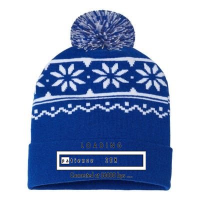 Loading Patience And Zen At 56k Meaningful Gift USA-Made Snowflake Beanie